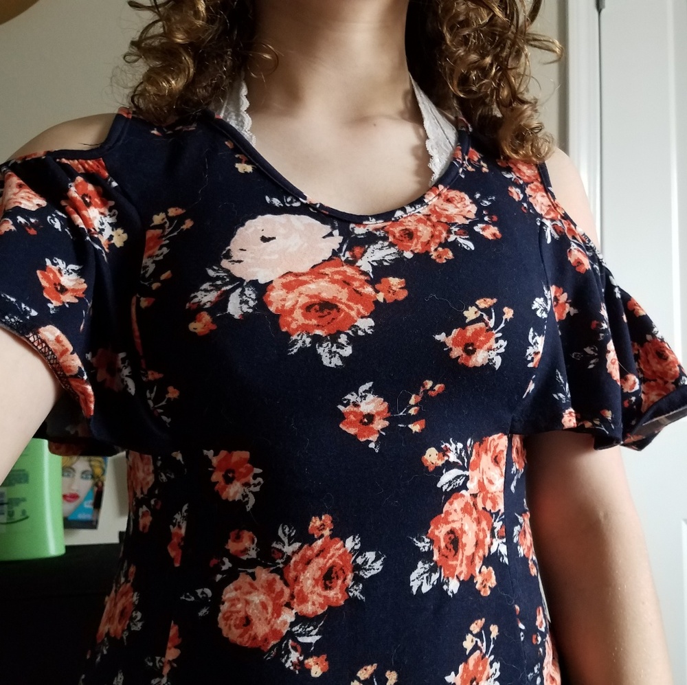 Cold Shoulder V-Neck
